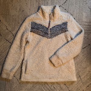 Vintage fuzzy half zip up jacket